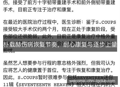 朴载赫伤病恢复节奏，耐心康复与逐步上量